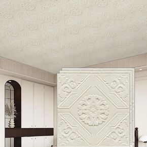 Ceiling Tiles Foam, 16 Pack Ceiling Tiles Peel and Stick Waterproof for Living Room, Bedroom and Office, Covered 21 Sq.Ft