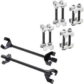 DASBET 14" Coil Spring Compressor Tool & Adjustable 2-Way Coil Spring Spacers 4 Pack