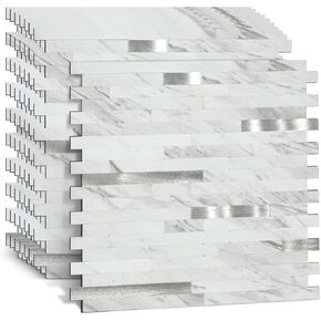 16 قطعة قشر وعصا PVC الفسيفساء باكسبلاش ، ل backsplash المطبخ ، إلخ