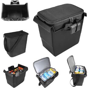 2 in 1 Underseat Storage Box, Center Storage Bin with Portable Cooler Bag Compatible for 2016-2024 Can-Am Defender Max HD5 HD8 HD10, UTV Replacement Accessories OEM 715003446