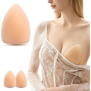 Pasties Nipple Covers for Women Triangular Ultra-Thin Reusable Invisibility Silicone Nipple Pasties Adhesive