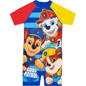 Paw Patrol Swimsuit | Rubble Marshall and Chase Boys Swim Set | Boys Bathing Suit
