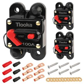 150 Amp Circuit Breaker 12V-48V 3 Pack with Manual Reset for Boat Trolling Motor Marine ATV Trailer Vehicles Stereo Audio Electronic Battery Solar System Waterproof Circuit Breaker