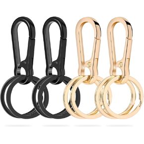 4PCS Versatile Keychains-Secure Carabiner Clips Durable Key Rings Easy Access to Your Home and Car Keys