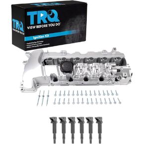 TRQ Ignition Kit Ignition Coil Valve Cover Compatible with 07-16 BMW