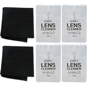 YEIN 2 Pairs Eyeglass Lens Cleaner Spray Kit with 1 Cloth, Anti-Static Cleaning Solution for Glasses&Sunglasses&Screens(Bigger)