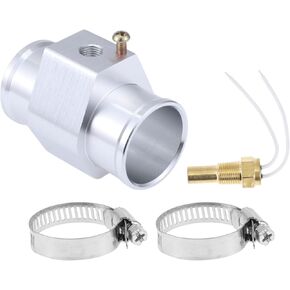 ACROPIX 12V/24V Universal Water Temp Sensor Kit, 1/8"NPT 1.26" Silver Tone Adapter 140'F on - 125'F Off for Automotive Radiator & Engine Cooling