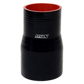 HPS HTSR-250-300-L6-BLK Silicone High Temperature 4-ply Reinforced Reducer Coupler Hose, 50 PSI Maximum Pressure, 6" Length, 2-1/2" > 3" ID, Black