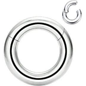 Septum Nose Rings Hinged Clicker Segment Surgical Steel PA Piercing Jewelry Ear Piercing Earrings Nose Hoop Unisex Hinged Earring 12mm
