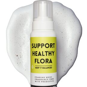 WASH: pH balancing, Fragrance-free, Prebiotic Body Foam Wash for Women and Men. Naturally control body-odor in private parts and underarms.
