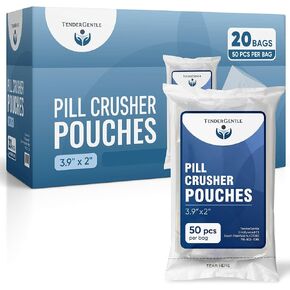 Pill Crusher Pouches - 50 Pack - Pill Crusher Pouches for Home Use, Hospitals, and Nursing Homes