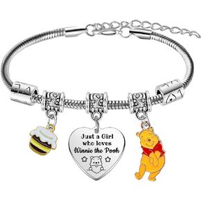 Nzztont Honey Bear Bracelets Bear Charm Bracelets Cartoon Gift for Bear Lovers Gifts Bear Jewelry for Women Cute Bear Accessories for Friends Sister Daughter Birthday Graduation Gifts