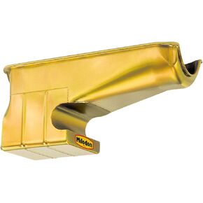 Milodon 31060 Steel, Gold Zinc Plated Street and Strip Oil Pan for Nova 1962-67