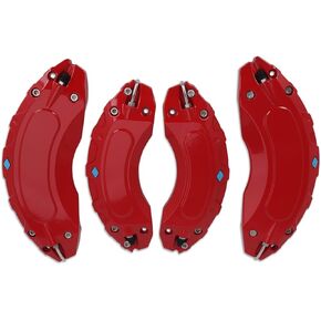 Brake Caliper Covers Compatible for Chevrolet Blazer 18 in 19 in Wheel Hub fit for Front and Rear Car Caliper Cover 2022 2023 2024 for Chevy Blazer Set of 4 Red