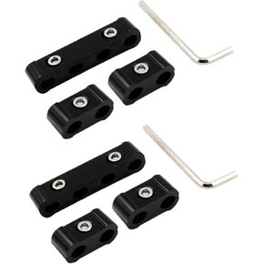 6PCS 8mm Car Engine Spark Plug Wire Separator, Spark Plug Wire Holder,for 8mm 9mm 10mm Clamp Ignition Wire Loom Divider Aluminum Alloy Wire Separators（Black）