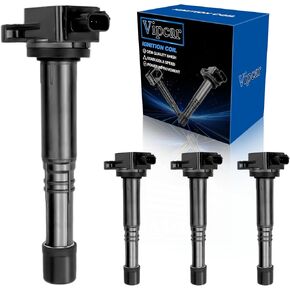4PCS Ignition Coil Pack متوافق مع Honda 2008-2012 Accord 2.4L ، 2012-2015 Civic 2.4L ، 2010-2014 CR-V 2.4L ، 2012-2015 Crosstour 2.4L ، 2013-2015 ILX 2.4L ، # 30520R40007 ، UF602