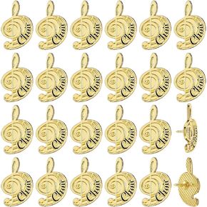 Yinkin 24 PCS Music Note Lapel PIN Austrict Award Award Dins for Backpacks Award