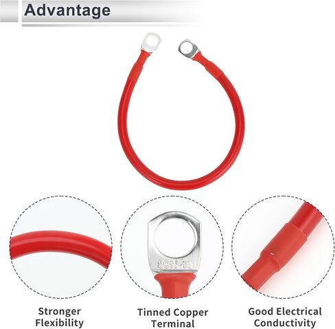 1 كمبيوتر كابل عالمي لعاكس البطارية 3/8 "LUG 7FT CABLE CABLE 5FT in Saudi Arabia