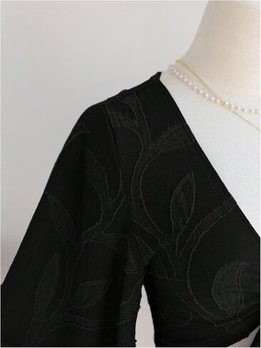 Women's Floral 70s Top Hippie Shirt Bow Tie Front Disco Deep V Ruffle Blouse in Kuwait