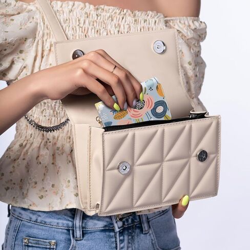 LJCZKA Credit Card Holder for Women Girls Small Card Case Short Flower Cute Accordion Organizer Coin Purse with Zipper (Daisy) in Saudi Arabia