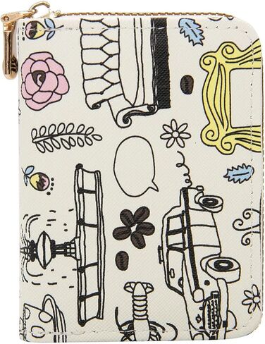 LJCZKA Credit Card Holder for Women Girls Small Card Case Short Flower Cute Accordion Organizer Coin Purse with Zipper (Daisy) in Saudi Arabia