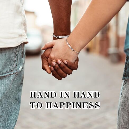 Matching Bracelets, Couple Bracelet Anniversary Couple Gifts for Him and Her Boyfriend and Girlfriend Stainless Steel Relationship Bracelets Birthday Gifts for Her Wife Husband Anniversary Jewelry for Mom and Dad in Kuwait