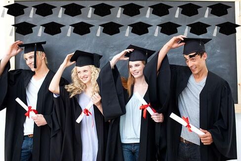 50pcs caps grad caps caps مع 150pct in Kuwait