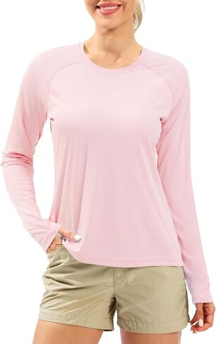 Women's UPF 50+ Sun Shirts Long Sleeve UV Protection Rash Guard Lightweight Quick Dry Workout Hiking Tops for Women in Saudi Arabia