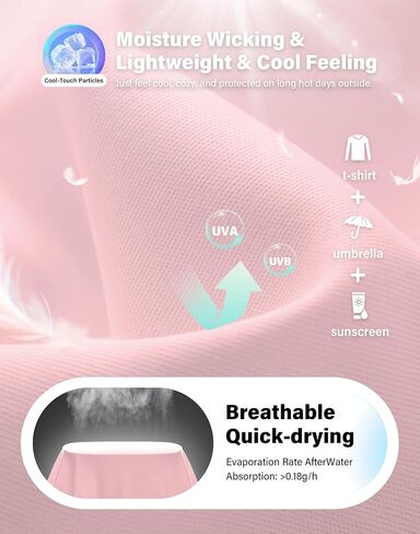 Women's UPF 50+ Sun Shirts Long Sleeve UV Protection Rash Guard Lightweight Quick Dry Workout Hiking Tops for Women in Saudi Arabia