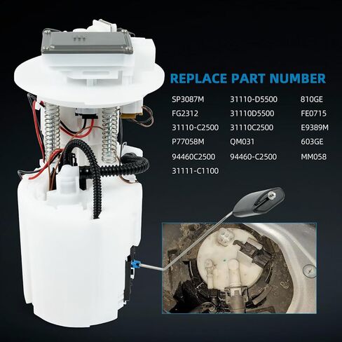 31110-D5500 وحدة مضخة الوقود الكهربائية لعام 2015-2019 Hyundai Sonata 2016-2020 KIA Optima 1.6L 2.0L 2.4L استبدال# 31110-C2500 مع إرسال in Saudi Arabia