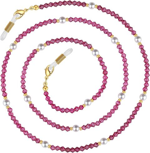 Crystal Beaded Glasses Chain-Sunglass Lanyards for Women and Teen-Girl-Stylish Glasses Accessories in Saudi Arabia