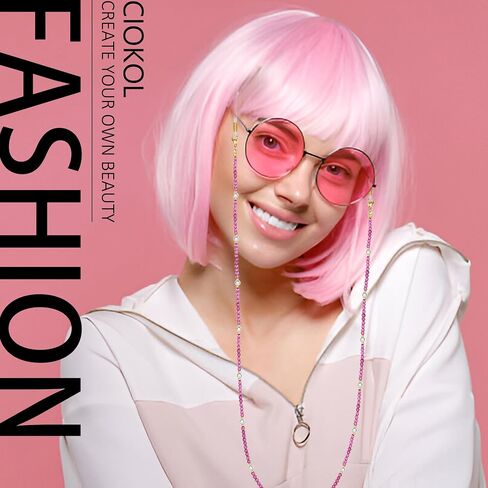 Crystal Beaded Glasses Chain-Sunglass Lanyards for Women and Teen-Girl-Stylish Glasses Accessories in Saudi Arabia