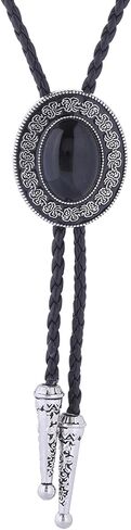 Vintage Bolo Tie for Men Women Western Cowboy Leather Necktie Handmade Bolotie Cowboy Bola Tie in Kuwait