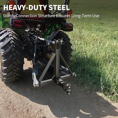 جهاز استقبال وصلة المقطورة 3 نقاط 2 بوصة عالي التحمل للجرارات من الفئة 1 المتوافقة مع Kubota، BX، LM25H، WLM Tractor، NorTrac، Yanmar، Kioti، Cat، John Deere in Saudi Arabia