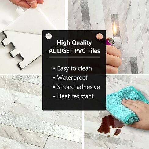 16 Pieces Peel and Stick PVC Mosaic Backsplash,for Kitchen Backsplash,Etc in Saudi Arabia