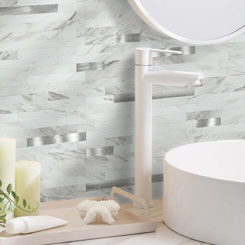 16 Pieces Peel and Stick PVC Mosaic Backsplash,for Kitchen Backsplash,Etc in Saudi Arabia