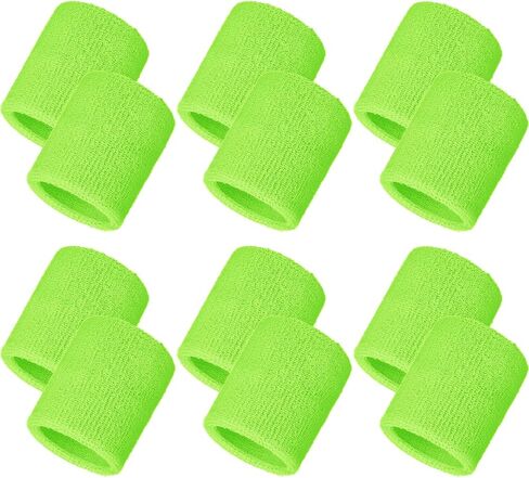 60 Pcs Wristband Bulk Sweatbands Neon 80s Sports Tennis Wristband Thick Cotton Gymnastics Adult Sweat Band Absorbent Sweatband for Men Women Party Supply Basketball Football 30 Pair in Saudi Arabia