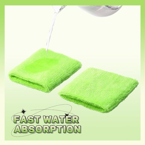 60 Pcs Wristband Bulk Sweatbands Neon 80s Sports Tennis Wristband Thick Cotton Gymnastics Adult Sweat Band Absorbent Sweatband for Men Women Party Supply Basketball Football 30 Pair in Saudi Arabia