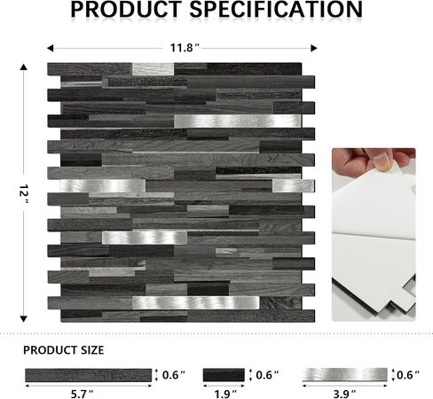 16 Pieces Peel and Stick PVC Mosaic Backsplash,for Kitchen Backsplash,Etc in Saudi Arabia