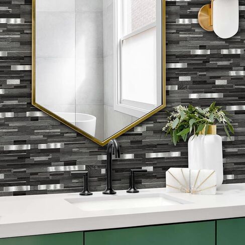 16 Pieces Peel and Stick PVC Mosaic Backsplash,for Kitchen Backsplash,Etc in Saudi Arabia