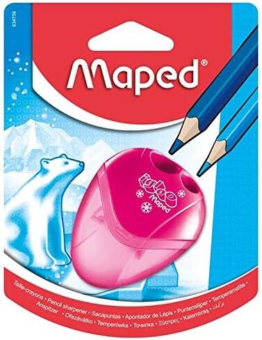 Maped I-Gloo Left-Handed Pencil Sharpener - 1 Hole - For School & Art - Ergonomic Design - Durable & Portable - Assorted Colors in Kuwait