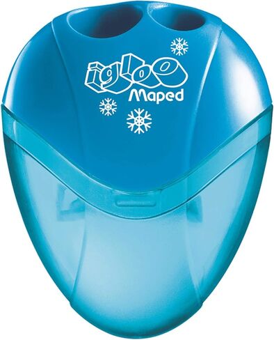 Maped I-Gloo Left-Handed Pencil Sharpener - 1 Hole - For School & Art - Ergonomic Design - Durable & Portable - Assorted Colors in Kuwait