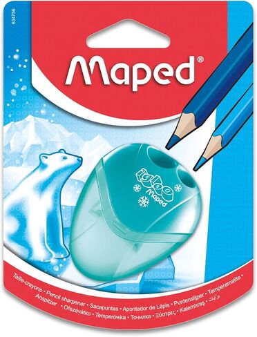 Maped I-Gloo Left-Handed Pencil Sharpener - 1 Hole - For School & Art - Ergonomic Design - Durable & Portable - Assorted Colors in Kuwait