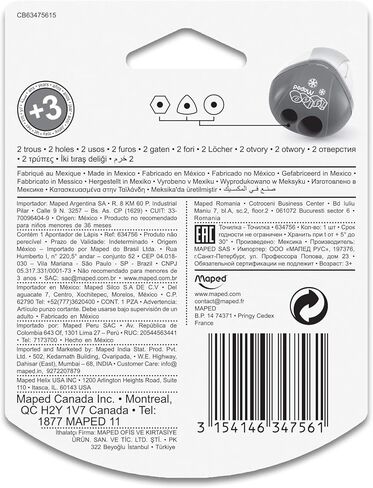 Maped I-Gloo Left-Handed Pencil Sharpener - 1 Hole - For School & Art - Ergonomic Design - Durable & Portable - Assorted Colors in Kuwait