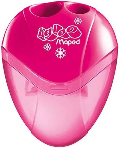 Maped I-Gloo Left-Handed Pencil Sharpener - 1 Hole - For School & Art - Ergonomic Design - Durable & Portable - Assorted Colors in Kuwait