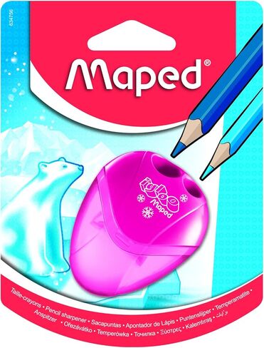 Maped I-Gloo Left-Handed Pencil Sharpener - 1 Hole - For School & Art - Ergonomic Design - Durable & Portable - Assorted Colors in Kuwait