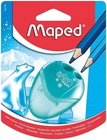 Maped I-Gloo Left-Handed Pencil Sharpener - 1 Hole - For School & Art - Ergonomic Design - Durable & Portable - Assorted Colors in Kuwait