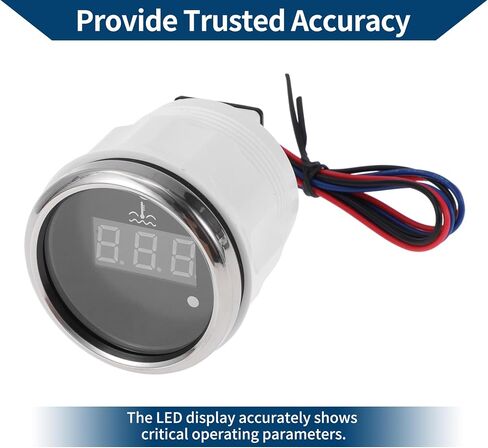 1.10" Universal Digital Water Temperature Gauge Kit with Red Joint Pipe Radiator Sensor Adaptor 100-300F - DC 12V Automotive LED Display in Saudi Arabia