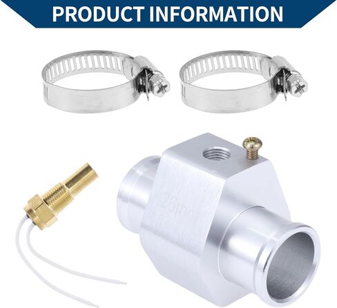 ACROPIX 12V/24V Universal Water Temp Sensor Kit, 1/8"NPT 1.26" Silver Tone Adapter 140'F on - 125'F Off for Automotive Radiator & Engine Cooling in Saudi Arabia