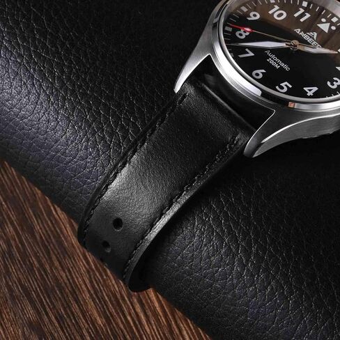Anbeer أحزمة ساعة جلدية سريعة الإصدار، أحزمة ساعة أصلية للرجال والنساء، 18 مم 20 مم 22 مم حزام ساعة من الجلد الإيطالي، إبزيم من الفولاذ المقاوم للصدأ in Kuwait
